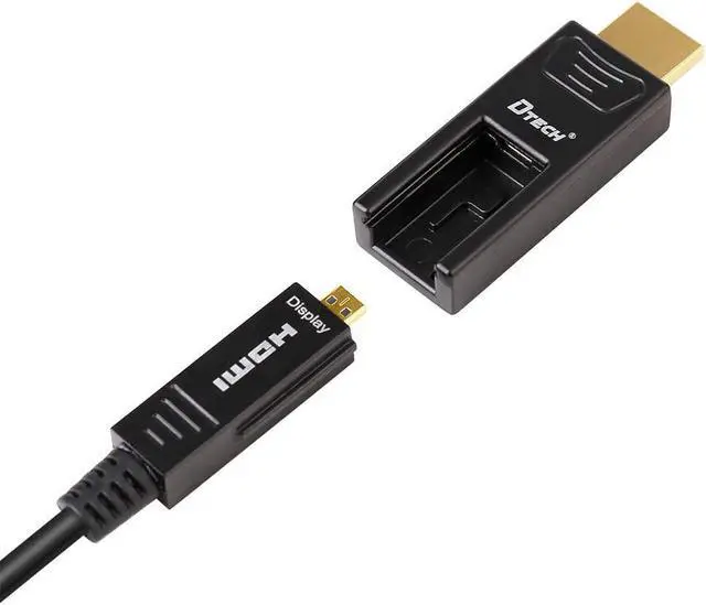 Alt view image 6 of 6 - 100 Meter Fiber Optic HDMI Cable 4K 60Hz 18Gbps YUV 444 422 420 3D High Speed with Micro HDMI and Standard HDMI Connector (328 Feet, Black)