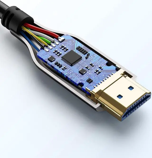 Alt view image 5 of 7 - Fiber Optic HDMI Cable 50 Feet, HDMI 2.0, 18Gbps, Supports 4K@ 60Hz, 4:4:4/4:2:2/4:2:0, HDR10, Dolby Vision, HDCP2.2, ARC,3D,Slim and Flexible