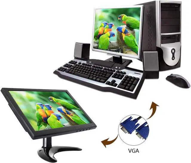 Alt view image 3 of 7 - 10.1 inch CCTV HDMI Monitors 1280X800 IPS Color Screen Home Security Monitor with AV/VGA/BNC/HDMI Input Built-in Speaker for Raspberry Pi