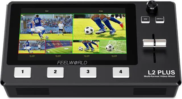 Main image of L2 Plus Multi Camera Video Mixer Switcher with 5.5 inch LCD Touch Screen PTZ Controller Chroma Key 4 HDMI Inputs USB3.0 Output Format Real Time Production Live Streaming Built in Cooler