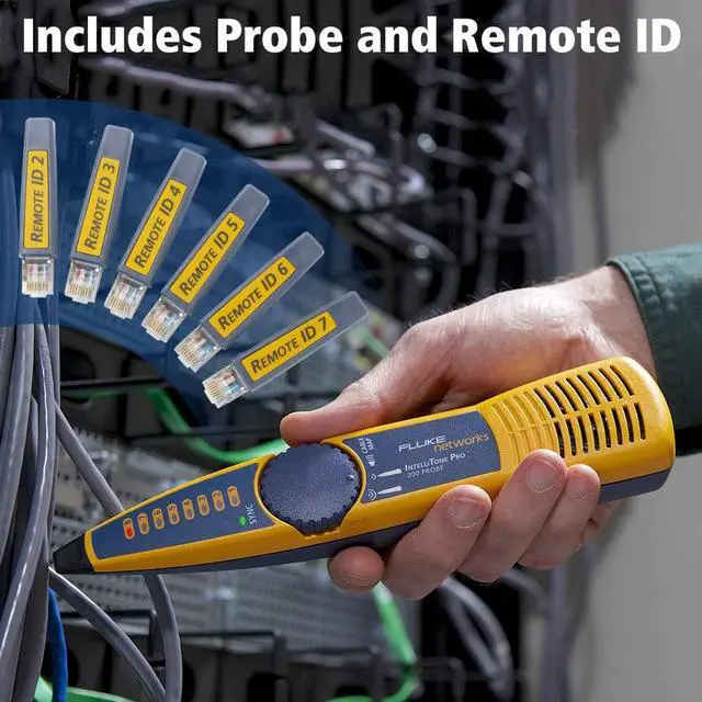 Alt view image 6 of 7 - Fluke Networks - 5018513 MS-POE-KIT MicroScanner Copper Cable Verifier & PoE tester for RJ-45 Category 5-6A Ethernet Cables, Includes IntelliTone Pro 200 & Remote ID Kit