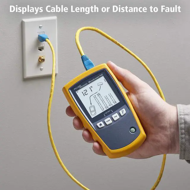 Alt view image 5 of 6 - Fluke Networks - 5018508 MS-POE MicroScanner Copper Cable Verifier and PoE tester for RJ-45 Category 5-6A Ethernet Cables, Identifies Supplied Class 0-8 Power from Ethernet PSE Devices