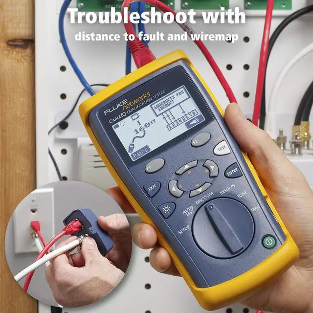 Alt view image 4 of 7 - Fluke Networks CIQ-100 Copper Qualification Tester, Qualifies and Troubleshoots Category 5-6A Cabling for 10/100/Gig Ethernet, Coax and Voip