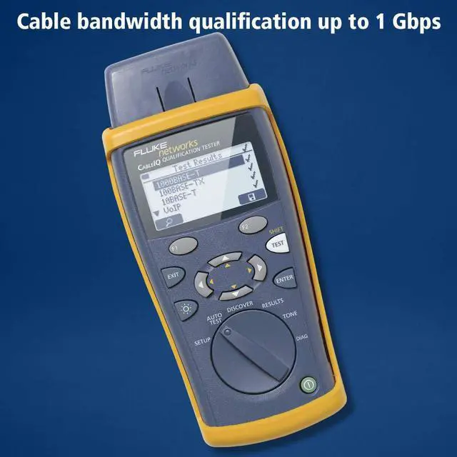 Alt view image 5 of 7 - Fluke Networks CIQ-100 Copper Qualification Tester, Qualifies and Troubleshoots Category 5-6A Cabling for 10/100/Gig Ethernet, Coax and Voip
