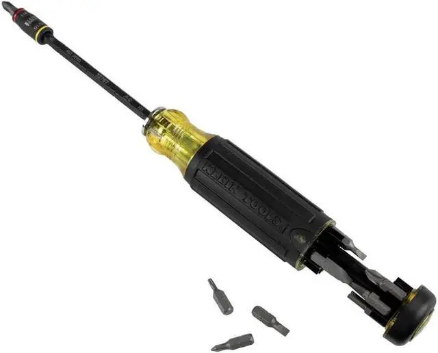 Alt view image 6 of 6 - Screwdriver, 14-in-1 Adjustable Screwdriver with Flip Socket, HVAC Nut Drivers and Bits, Impact Rated