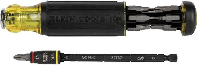 Main image of Screwdriver, 14-in-1 Adjustable Screwdriver with Flip Socket, HVAC Nut Drivers and Bits, Impact Rated