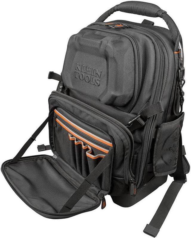 Alt view image 6 of 6 - Tool Bag Backpack, Durable Electrician Backpack with 48 Pockets for Hand Tools, Waterproof Bottom, Removable Tool Carrier