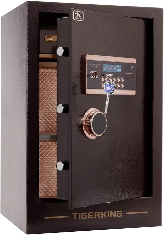 Main image of Burglary Digital Security Safe Box for Home Office Double Safety Key Lock and Password Safes 3.47 Cubic Feet
