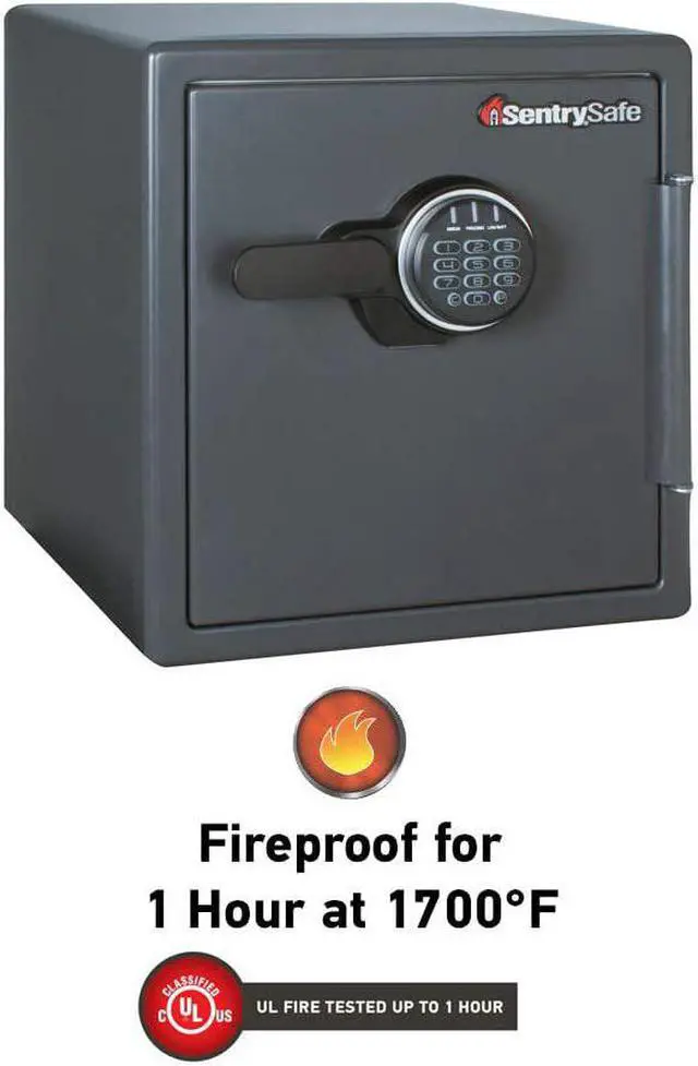 Alt view image 2 of 6 - SentrySafe Fireproof Safe with Digital Keypad 1.23 Cubic Feet, Black