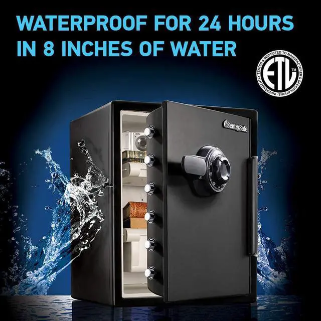 Alt view image 3 of 6 - SentrySafe Fireproof Waterproof Safe with Dial Combination, 2.05 Cubic Feet, Black