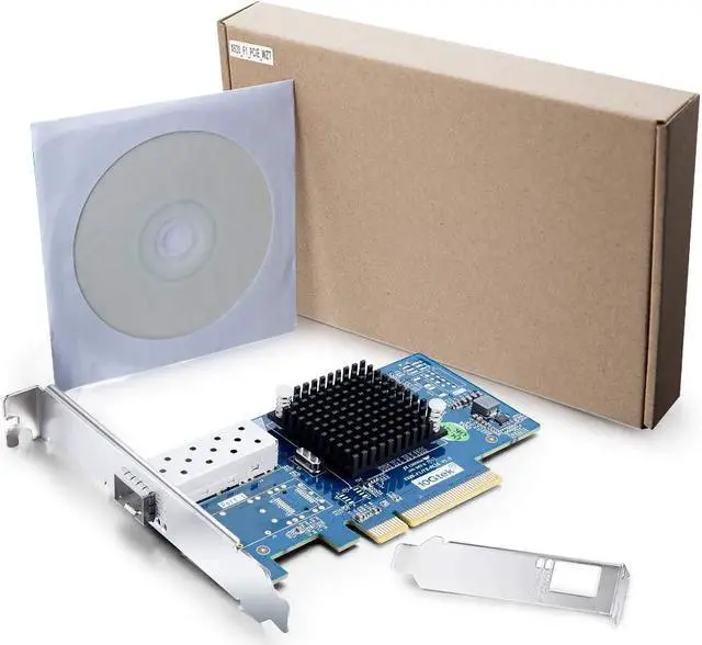 Alt view image 5 of 5 - 10Gb SFP+ PCI-E Network Card NIC, Compare to Intel X520-DA1, with Intel 82599EN Chip, Single SFP+ Port, PCI Express X8, Ethernet Converged Network Adapter Support Windows Server /Linux/VMware