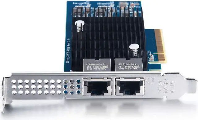 Alt view image 2 of 7 - 10Gb PCI-E Network Card NIC, Compare to Intel X540-T2, with Intel X540-BT2 Chip, Dual RJ45 Ports, PCI Express X8, 10Gbase-T Ethernet Converged Network Adapter Support Windows/Linux/VMware