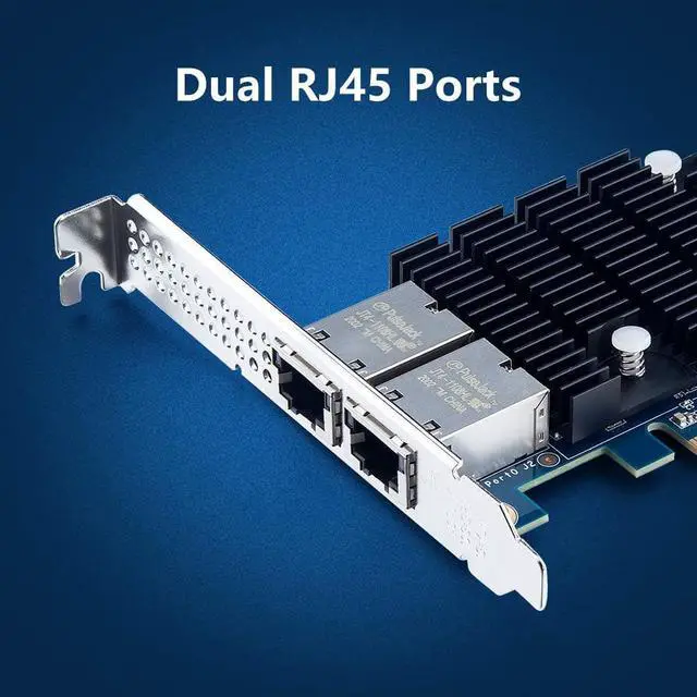 Alt view image 4 of 7 - 10Gb PCI-E Network Card NIC, Compare to Intel X540-T2, with Intel X540-BT2 Chip, Dual RJ45 Ports, PCI Express X8, 10Gbase-T Ethernet Converged Network Adapter Support Windows/Linux/VMware