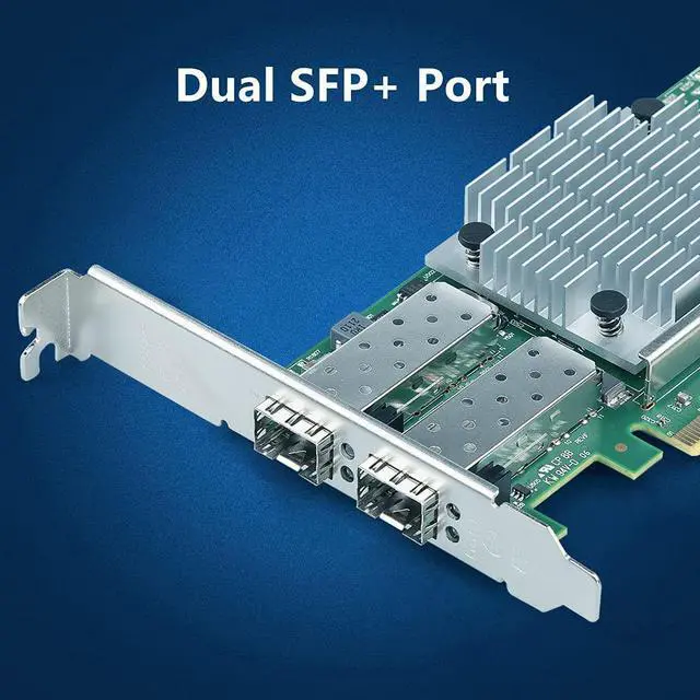 Alt view image 4 of 7 - 10Gb SFP+ PCI-E Network Card NIC, with Broadcom BCM57810S Chip, Dual SFP+ Port, PCI Express X8, Support Windows Server /Linux/VMware