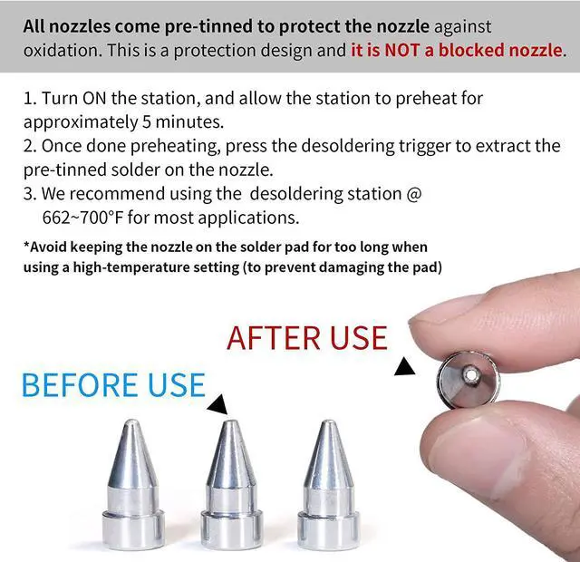Alt view image 7 of 7 - 4 in 1 Hot Air Rework Soldering Iron and Desoldering Suction Tin Gun Station with Suction Pick Up Pen °F /°C