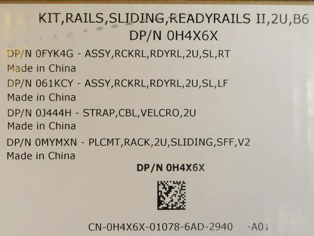 Alt view image 3 of 3 - Sliding Ready Rails 2U 0H4X6X For Dell PowerEdge R520 R530 R720 R720XD R730 R820