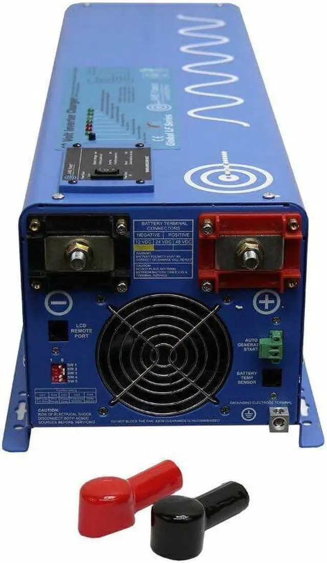 Alt view image 2 of 4 - 4000 Watt Pure Sine Inverter Charger 12Vdc / 120Vac Input & 120/240Vac Spli