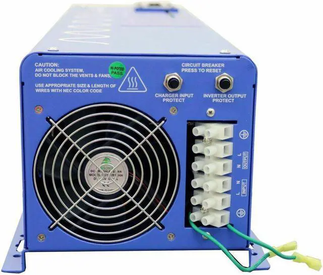 Alt view image 4 of 6 - 4000 Watt Pure Sine Inverter Charger 24Vdc to 120Vac Output
