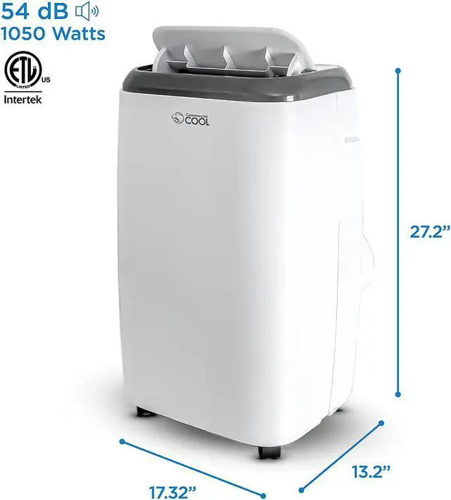 Alt view image 6 of 6 - Commericial Cool Remote Control Portable Air Conditioner, 14000 BTU, White