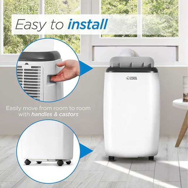 Alt view image 5 of 6 - Commericial Cool Remote Control Portable Air Conditioner, 14000 BTU, White