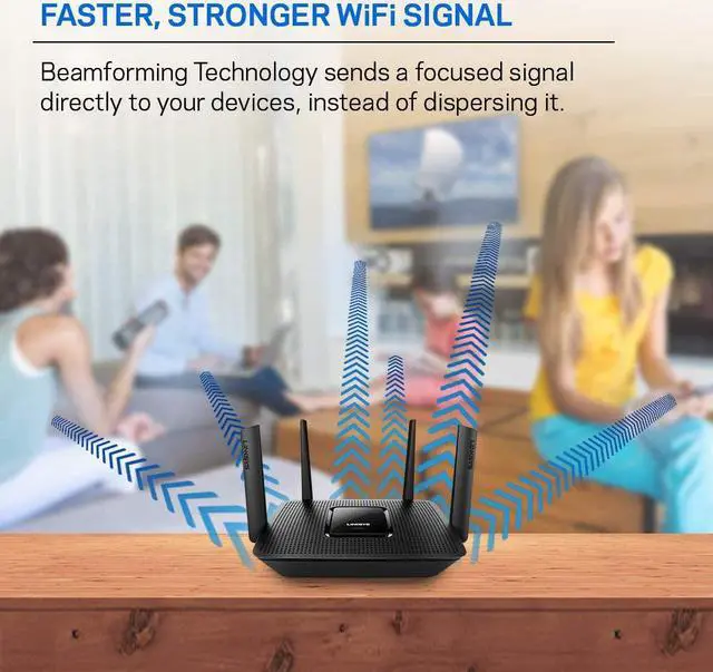 Alt view image 5 of 7 - Linksys Max-Stream: AC2200 Tri-Band Wi-Fi Router for Wireless Home Network, Uninterrupted Gaming and Streaming, MU-MIMO (Black)