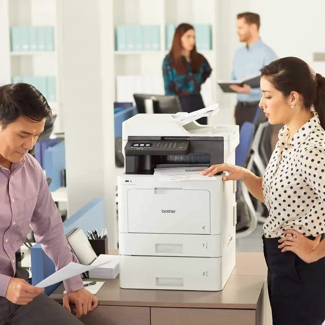 Alt view image 5 of 6 - Brother Color Laser Printer, Multifunction Printer, All-in-One Printer, Wireless Networking, Automatic Duplex Printing, Mobile Printing and Scanning