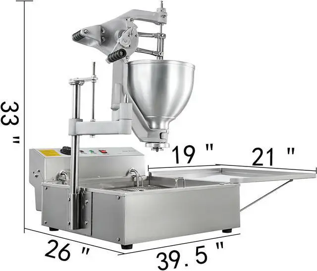 Alt view image 7 of 7 - Commercial Automatic Donut Fryer Ball Doughnuts Maker Machine with 3 MoldVEVOR