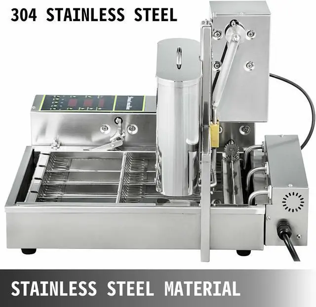 Alt view image 2 of 7 - Commercial Automatic Donut Maker Making Machine Wide Oil Tank 4 Size Donut Molds