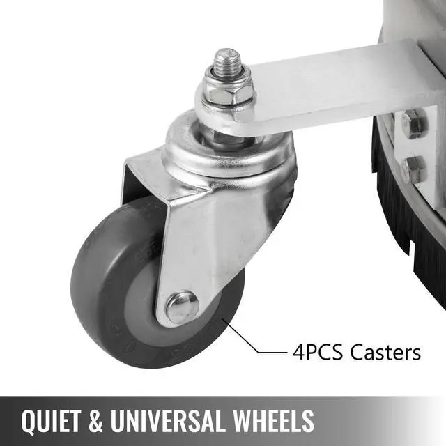 Alt view image 5 of 7 - Flat Surface Cleaner 18" Stainless Steel 4000PSI Water Pressure Washer Wheels