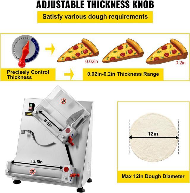 USA 0.5-5.5mm Automatic Electric Pizza Dough Roller/Sheeter Machine Pizza  Making