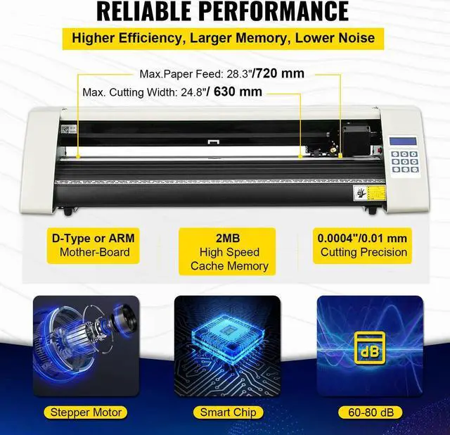 Alt view image 3 of 7 - 28" Vinyl Cutter/Plotter Sign Cutting Machine Software 3 Blades LCD White