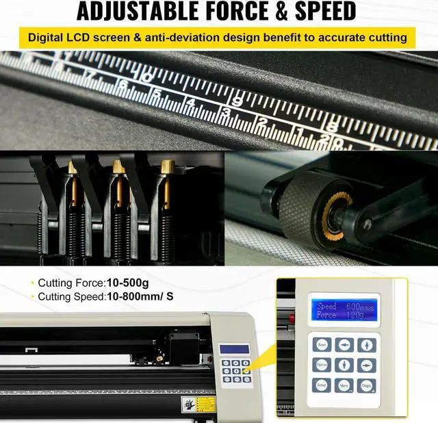 Alt view image 4 of 7 - 28" Vinyl Cutter/Plotter Sign Cutting Machine Software 3 Blades LCD White