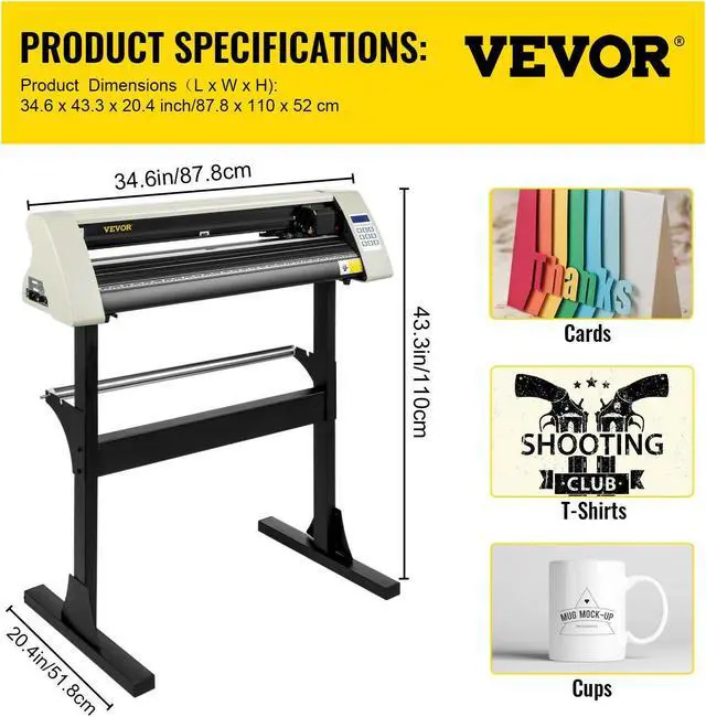 Alt view image 7 of 7 - 28" Vinyl Cutter/Plotter Sign Cutting Machine Software 3 Blades LCD White