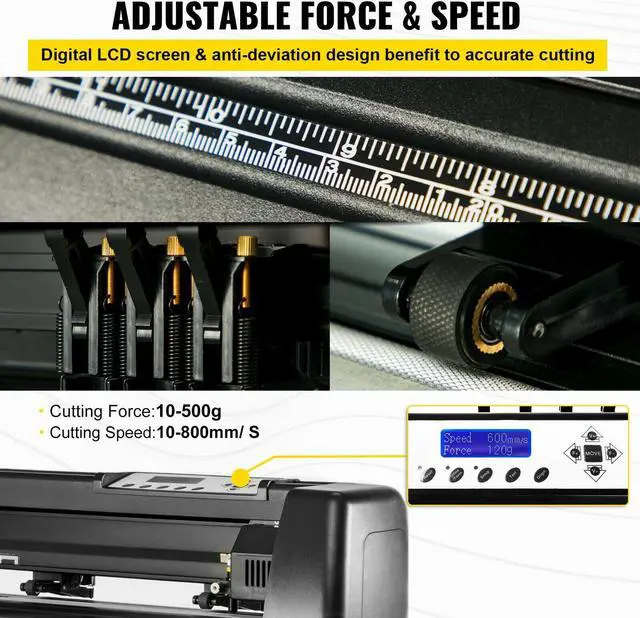 Alt view image 4 of 7 - 53" Vinyl Cutter/Plotter Sign Cutting Machine Software 3 Blades LCD Screen