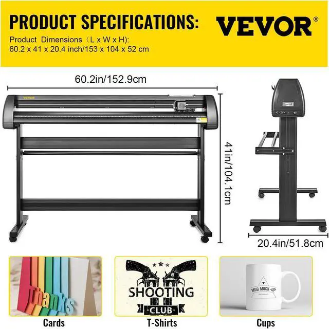 Alt view image 7 of 7 - 53" Vinyl Cutter/Plotter Sign Cutting Machine Software 3 Blades LCD Screen