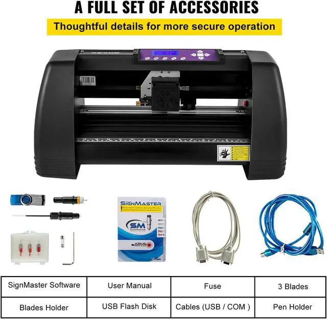 Alt view image 6 of 7 - 14" Vinyl Cutter 375mm Plotter Machine Paper Feed Cutting Printer U-Disk Offline