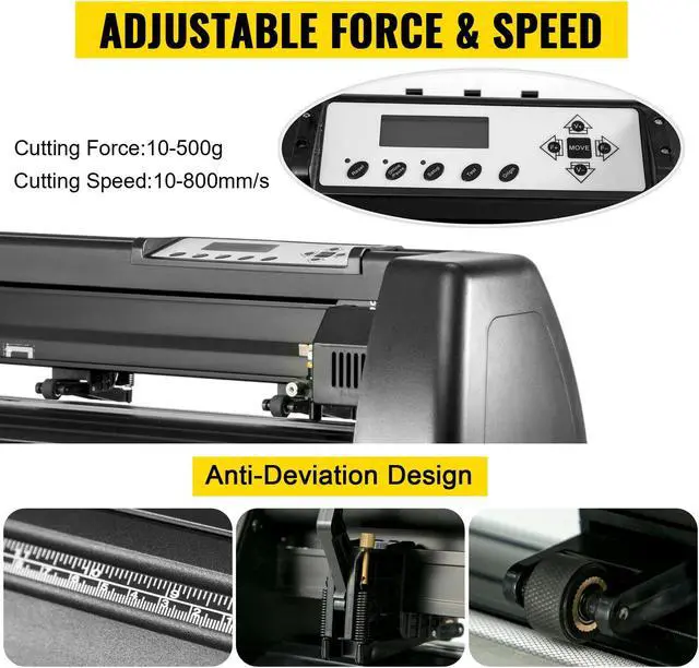 Alt view image 2 of 7 - 5 in 1 Heat Press 15"x12" + 14" Vinyl Cutter Plotter Printer Sublimation Machine