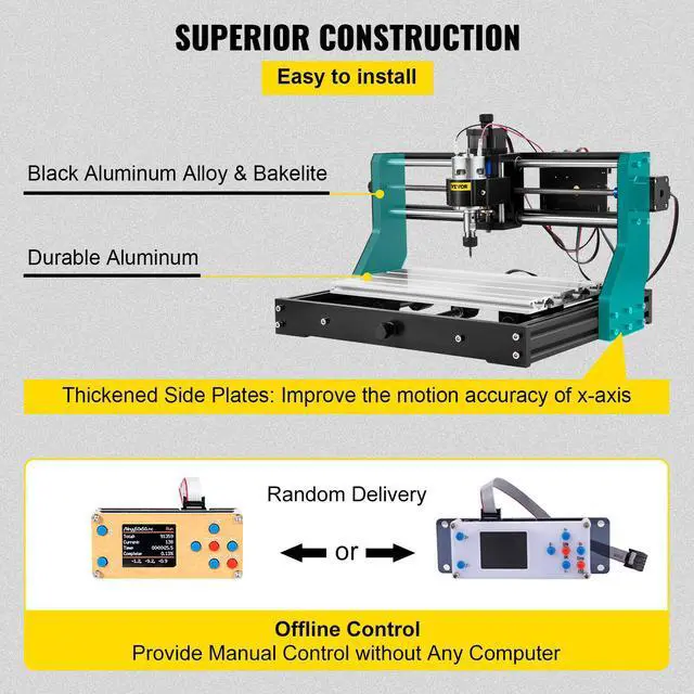 Alt view image 6 of 7 - CNC 3018 PRO Router Kit 10000rpm Engraving Machine GRBL/Offline Control