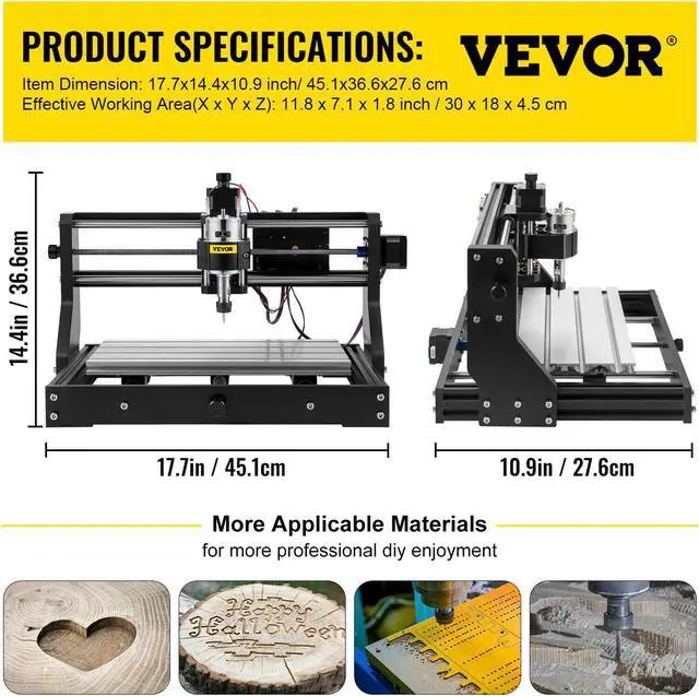 Alt view image 7 of 7 - CNC 3018 PRO Router Kit 10000rpm Engraving Machine GRBL/Offline Control