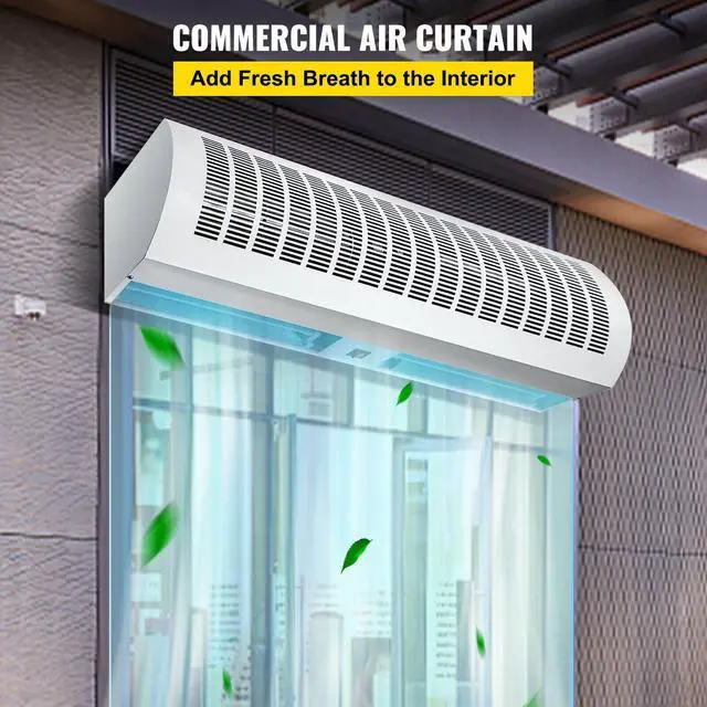 Alt view image 2 of 7 - Air Curtain Door Air Curtain 2 Speeds 36'' 1500CFM Commercial Mesh w/Switch UL