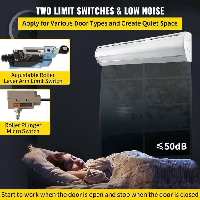 Alt view image 5 of 7 - 36" Indoor Air Curtain Commercial 2 Speeds 668CFM w/2 Limit Switch UL Certified