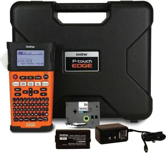 Main image of Brother PT-E300 Label Maker and Shrink Tube Printer - Includes Case