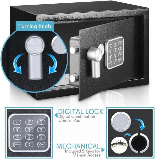 Alt view image 2 of 7 - SereneLife Fireproof Lock Box, Fireproof Box, Safe, Safes, Safe Box