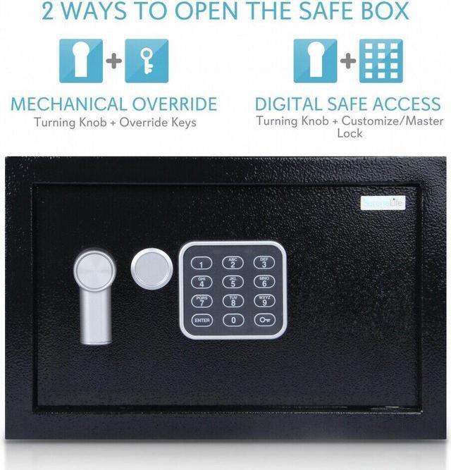 Alt view image 4 of 7 - SereneLife Fireproof Lock Box, Fireproof Box, Safe, Safes, Safe Box