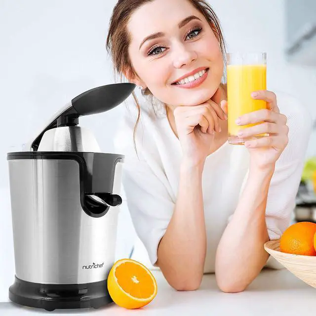 Alt view image 6 of 6 - NUTRICHEF Electric Citrus Juicer Orange 160 W Fruit Juice Squeezer