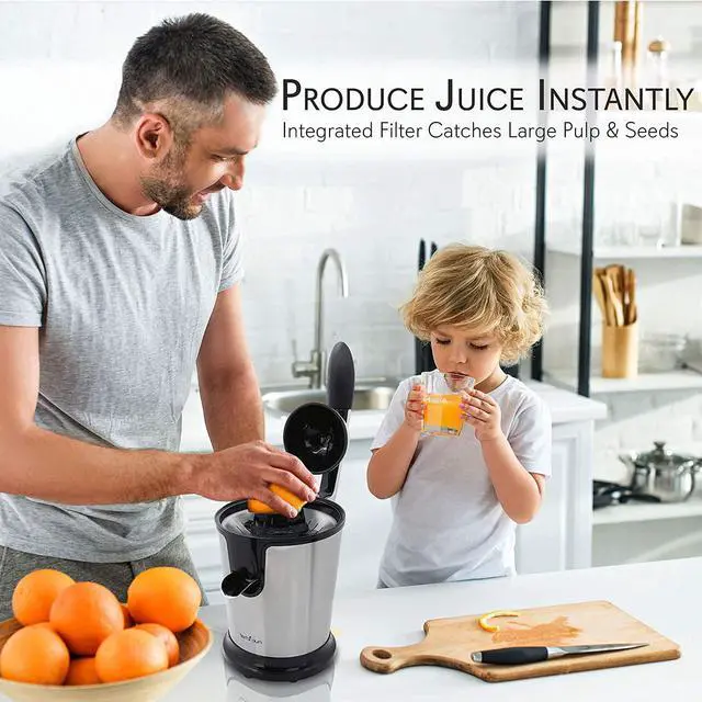 Alt view image 4 of 6 - NUTRICHEF Electric Citrus Juicer Orange 160 W Fruit Juice Squeezer