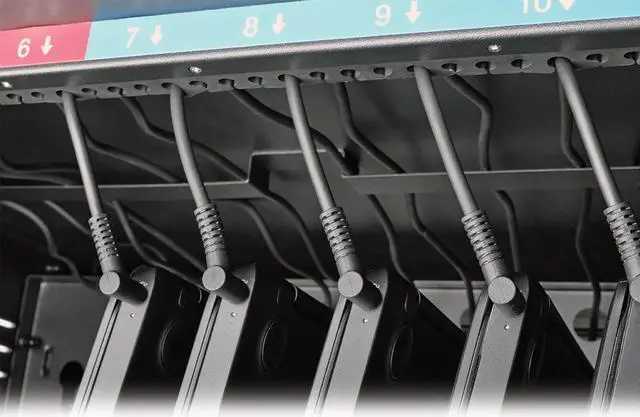 Alt view image 7 of 7 - TrippLite 36-Port AC Charging Cart Storage Station for Chromebooks, Laptops, & Tablets - Hourly Timer alternates Charging Zones to Help Prevent overloads