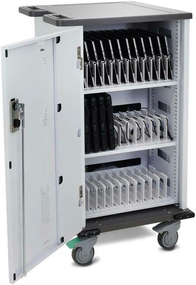 Main image of Ergotron YES Basic 13.3" 36 Unit Tablets/Notebooks Charging Cart - Metallic Gray, Polar
