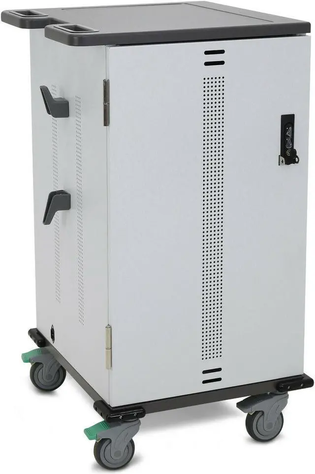 Alt view image 2 of 2 - Ergotron YES Basic 13.3" 36 Unit Tablets/Notebooks Charging Cart - Metallic Gray, Polar