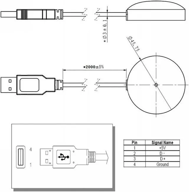 Alt view image 7 of 7 - USB GPS Receiver Antenna Gmouse for Laptop PC Car Marine Navigation/Stratux/Raspberry Pi